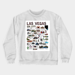 Las Vegas map Crewneck Sweatshirt